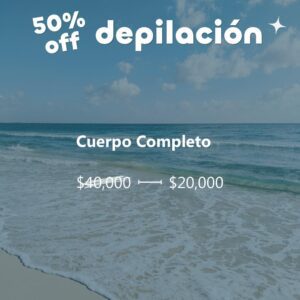 Depilación Láser Cuerpo Completo (8 sesiones) – 50% OFF