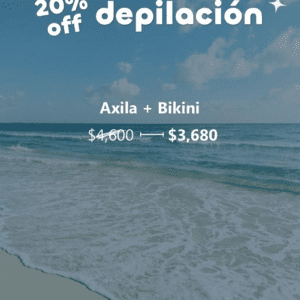 Depilación Láser Axila + Bikini (8 sesiones) – 20% OFF